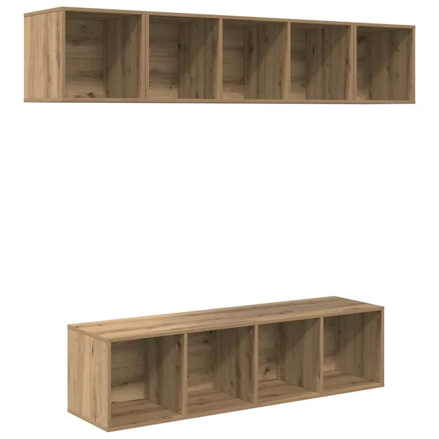 Ensemble meuble TV 4 pcs Chêne artisanal Bois d'ingénierie - 2