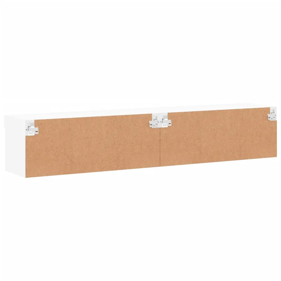 Meubles TV avec lumières LED 2 pcs blanc 80x30x30 cm - 10