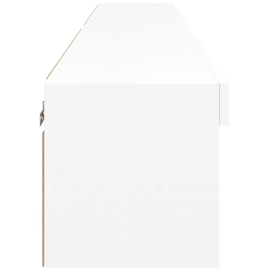 Meubles TV avec lumières LED 2 pcs blanc 80x30x30 cm - 9