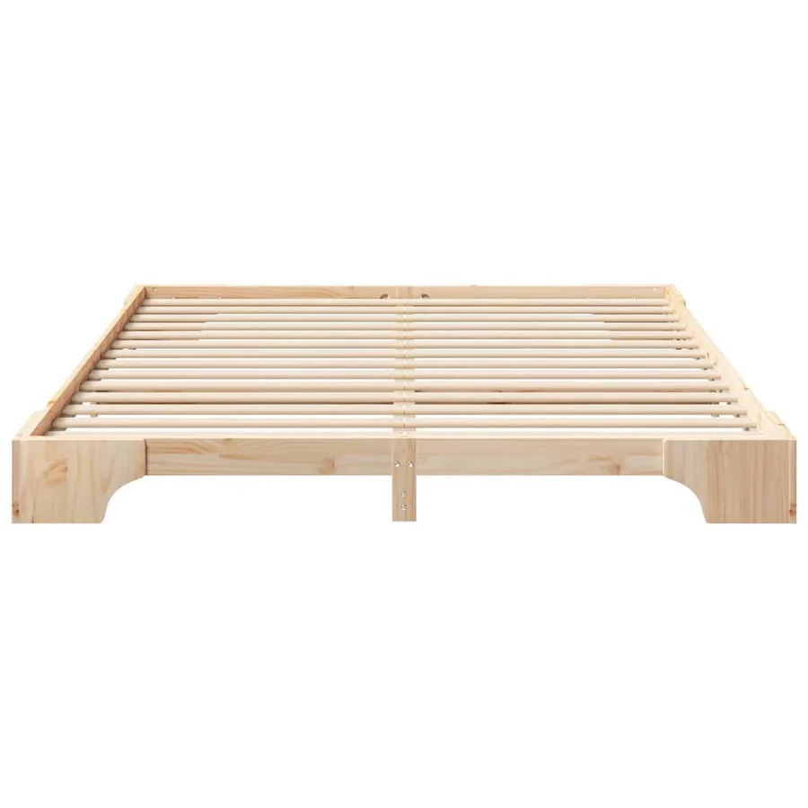 Cadre de lit Marron 160 x 220 cm Pin massif - 4