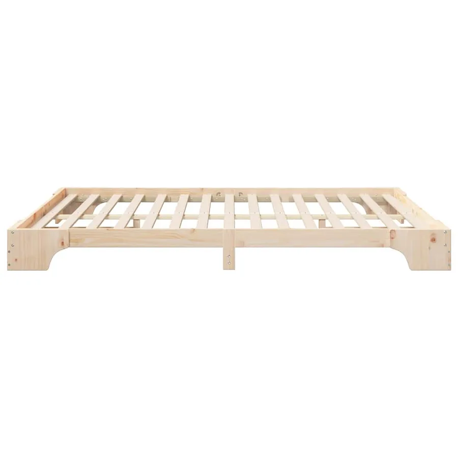 Cadre de lit Marron 160 x 220 cm Pin massif - 5