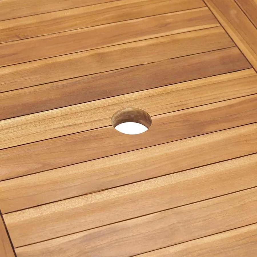 Ensemble de salle à manger pour jardin 5 pcs Naturel - 11