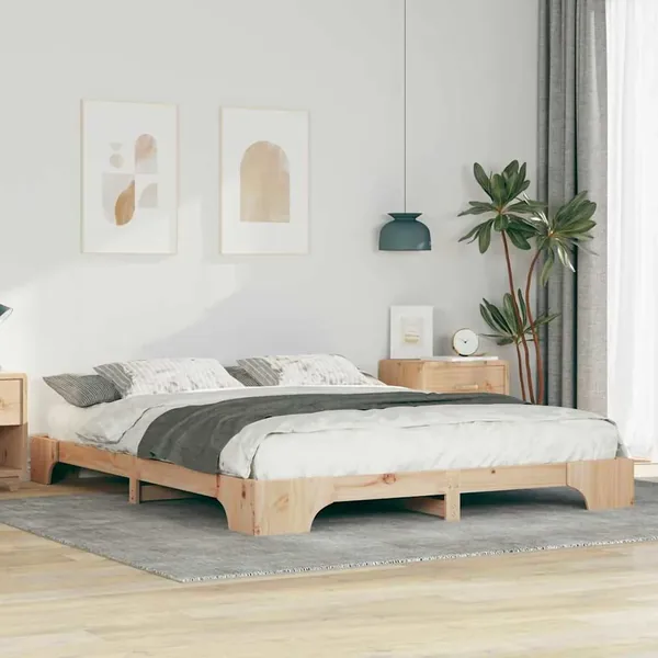 Cadre de lit Marron 160 x 210 cm Pin massif