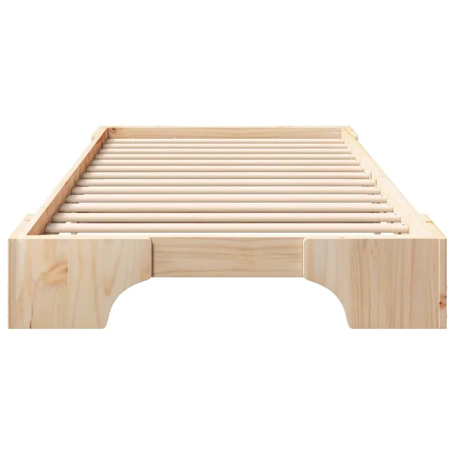 Cadre de lit Marron 90 x 220 cm Pin massif - 4