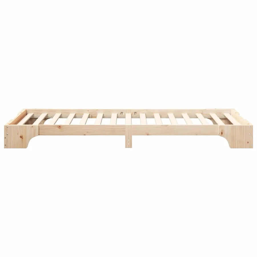 Cadre de lit Marron 90 x 220 cm Pin massif - 5