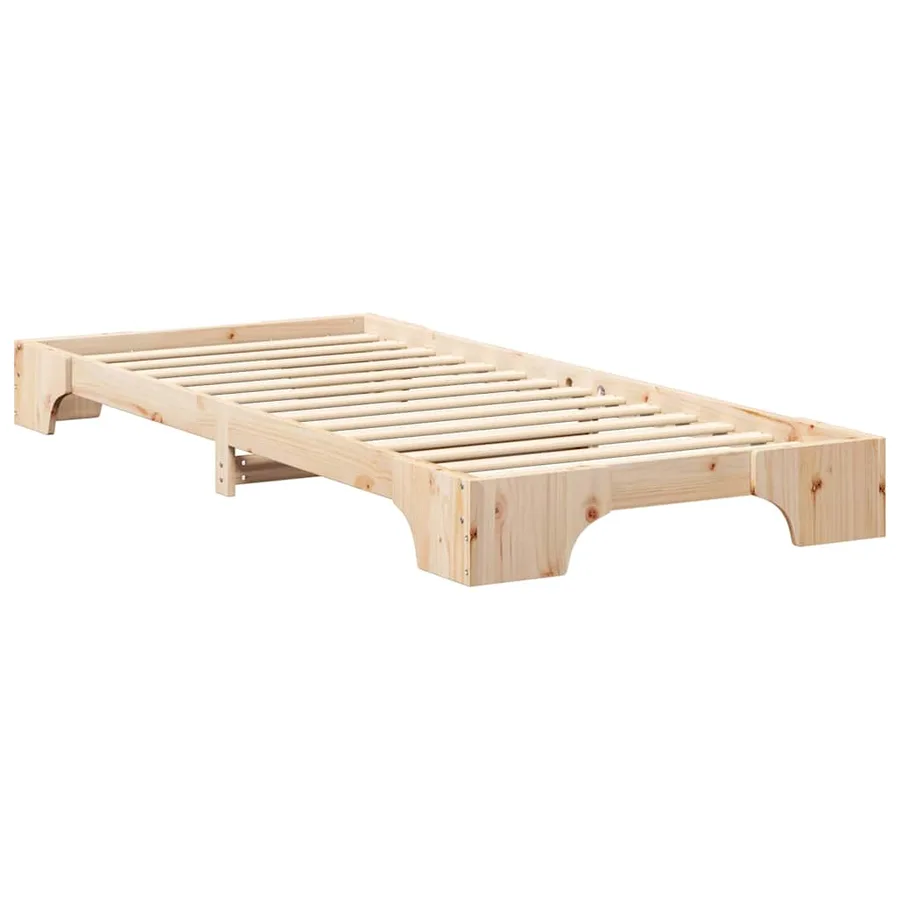 Cadre de lit Marron 90 x 220 cm Pin massif - 6
