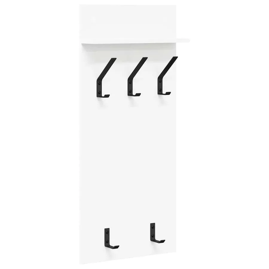 Porte-manteau mural Blanc 40 x 10 x 90 cm Bois d'ingénierie - 2