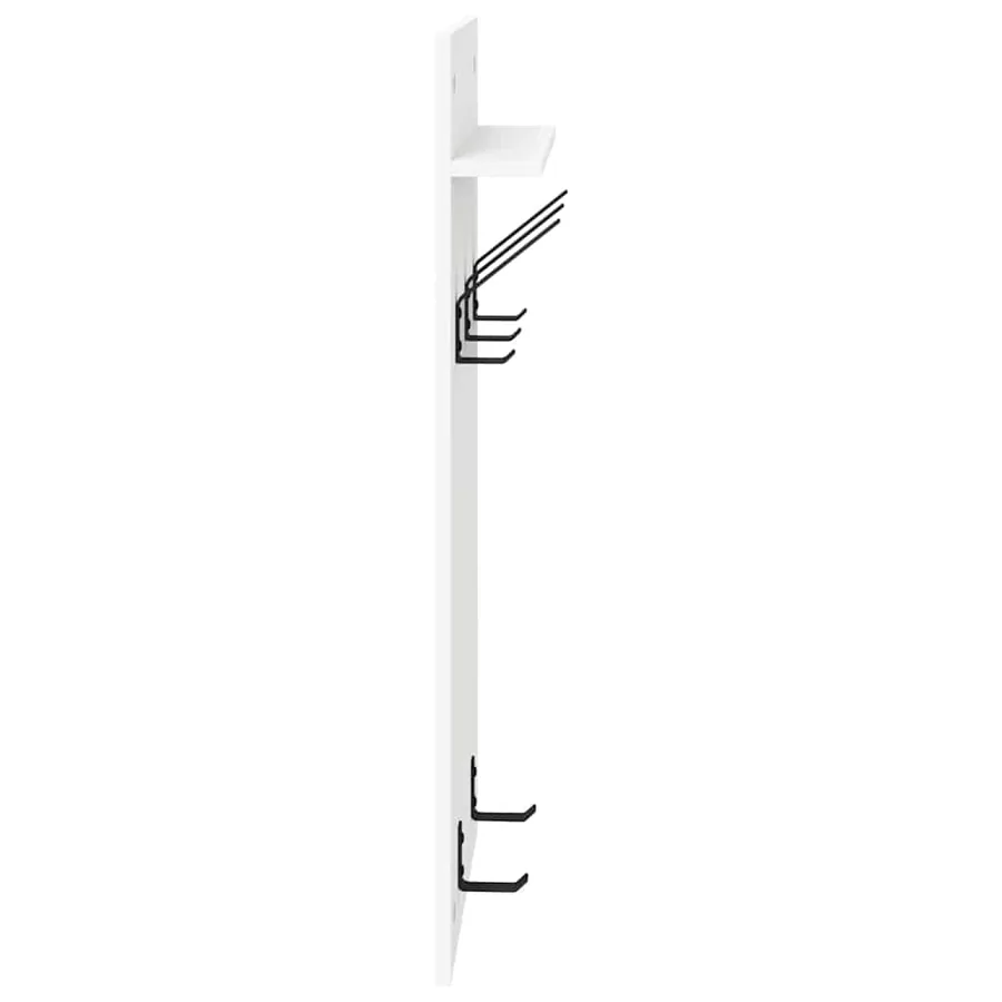 Porte-manteau mural Blanc 40 x 10 x 90 cm Bois d'ingénierie - 6