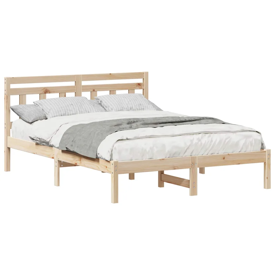 Cadre de lit Marron 120 x 200 cm Pin massif - 2