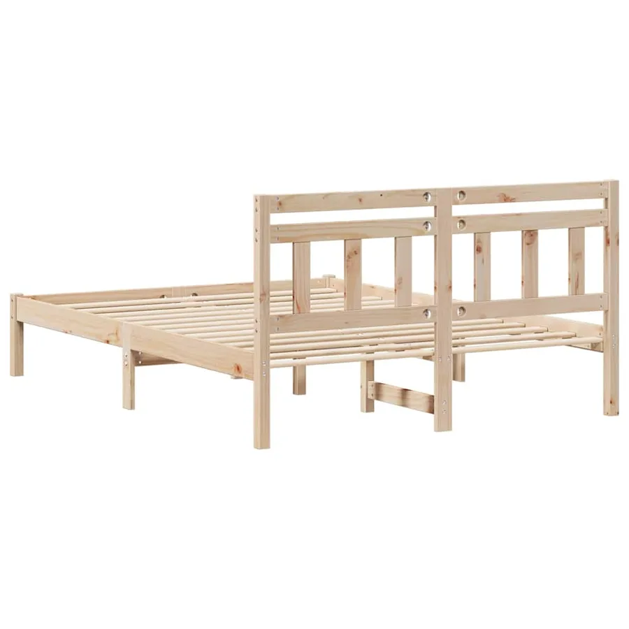 Cadre de lit Marron 120 x 200 cm Pin massif - 7