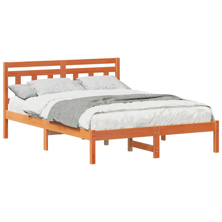 Cadre de lit Marron 120 x 200 cm Pin massif - 2