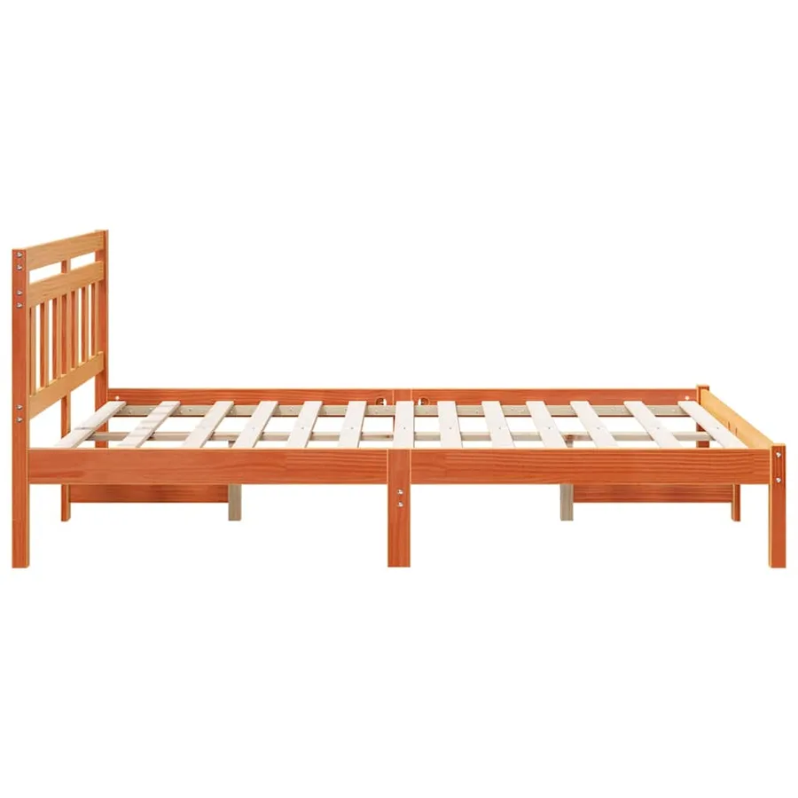 Cadre de lit Marron 120 x 200 cm Pin massif - 6