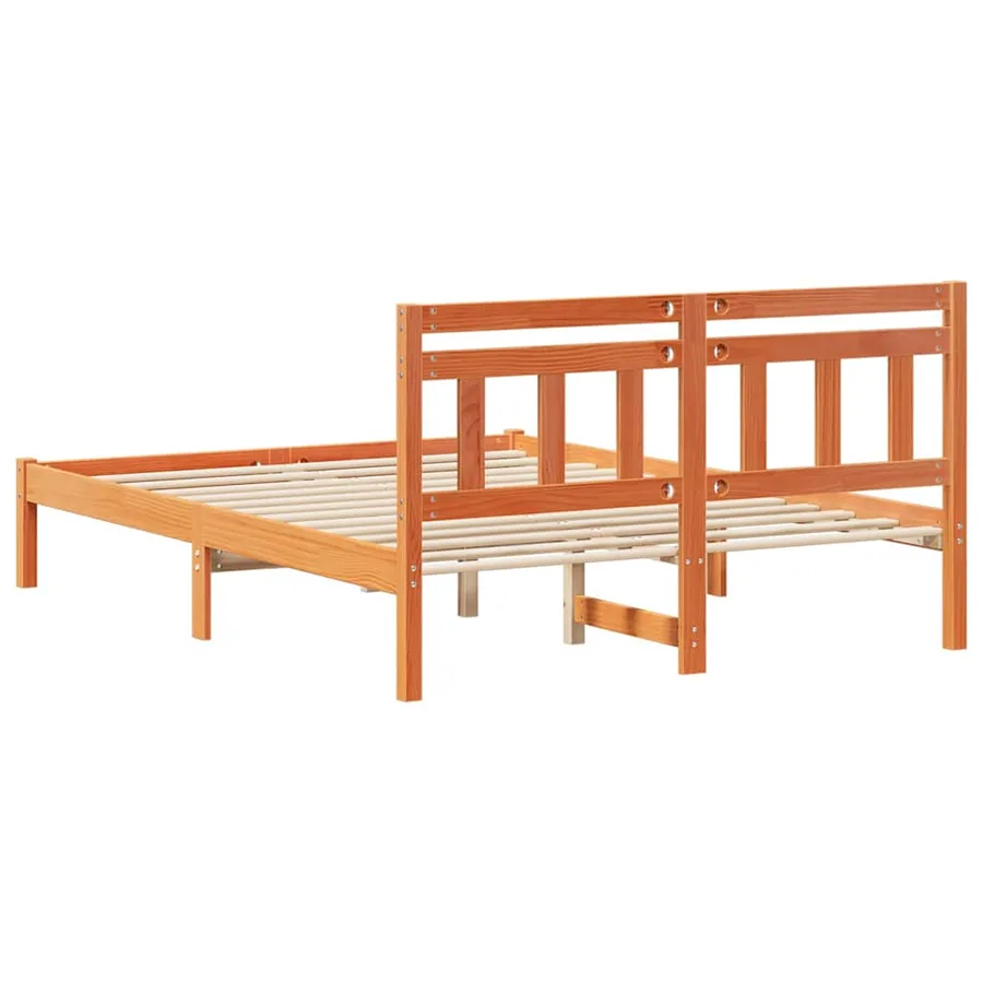Cadre de lit Marron 120 x 200 cm Pin massif - 7