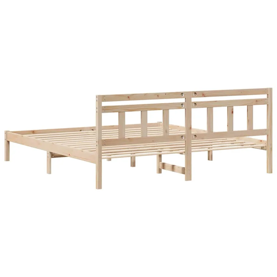 Cadre de lit Marron 180 x 200 cm Pin massif - 7