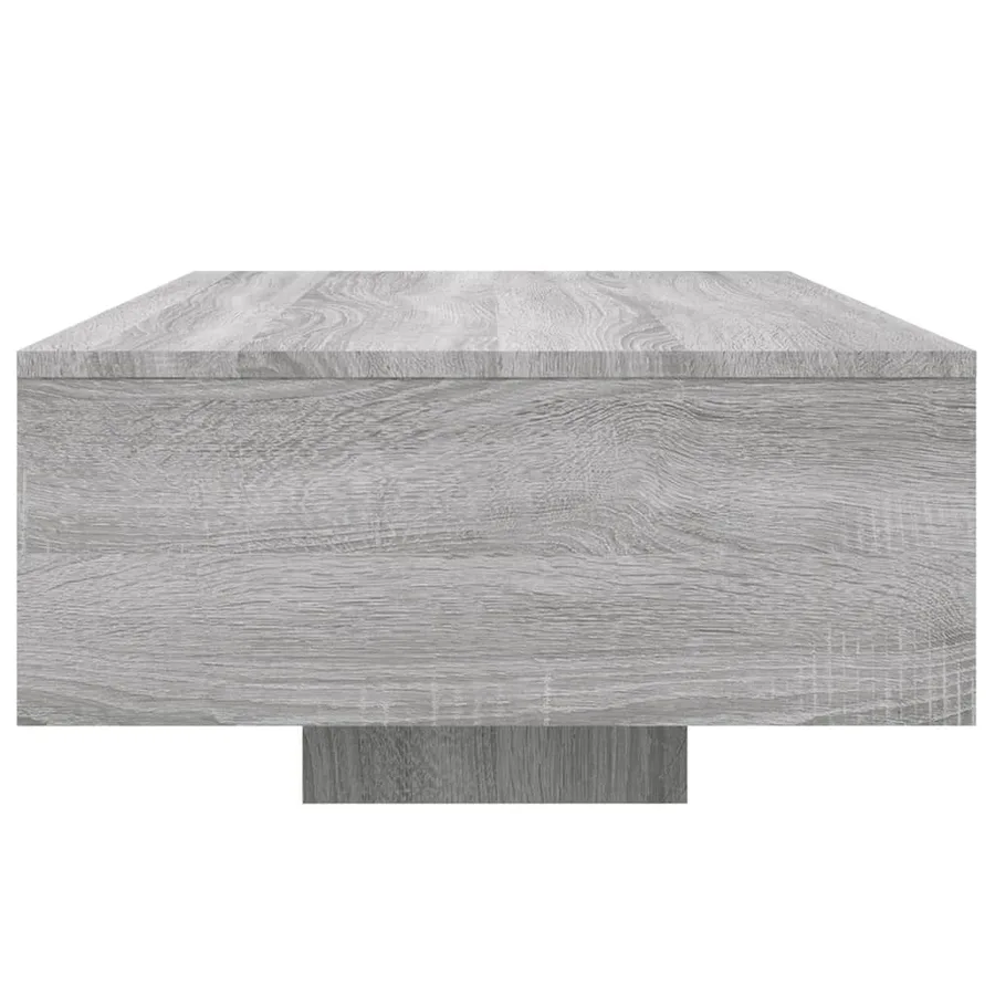 Table basse avec lumières LED sonoma gris 85x55x31 cm - 6