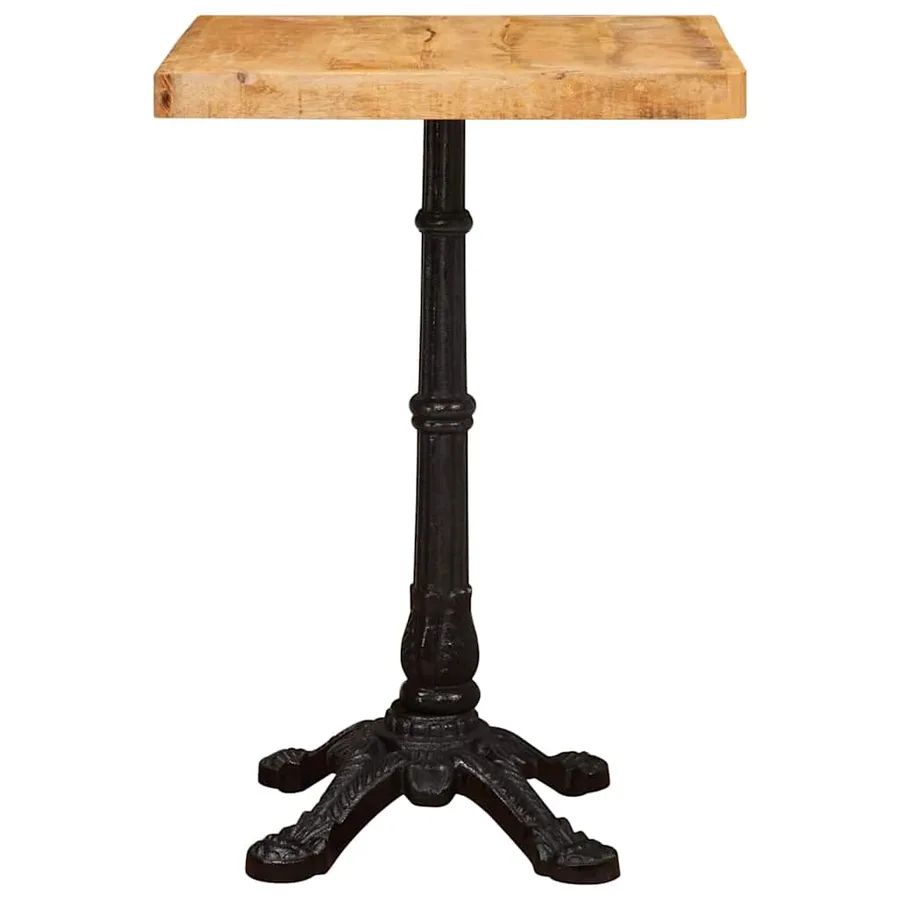 Table bistrot Marron 50 x 50 x 76 cm Bois de mangue massif - 4