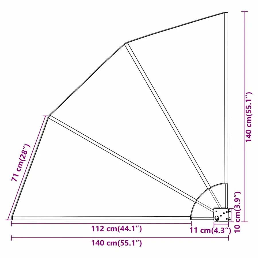 Écran de confidentialité pour balcon 140 x 140 cm Polyester - 10