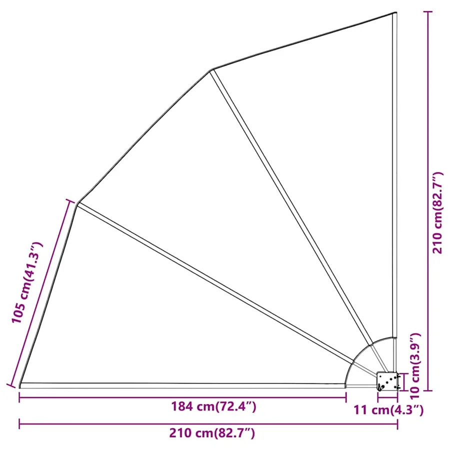 Écran de confidentialité pour balcon 210 x 210 cm Polyester - 8