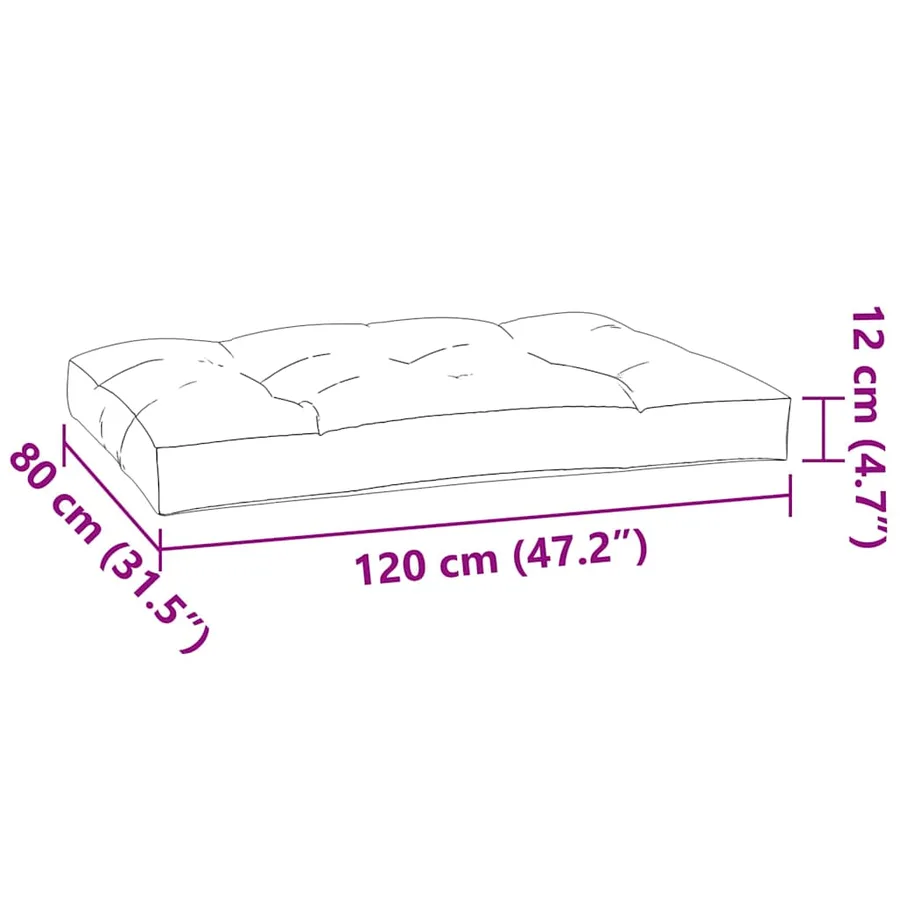 Coussins de palette lot de 7 noir tissu - 12