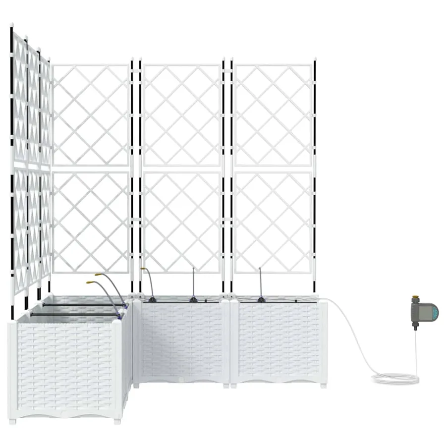 Cache-pot de jardin 5 pc Blanc 120 x 120 x 142 cm PP - 6