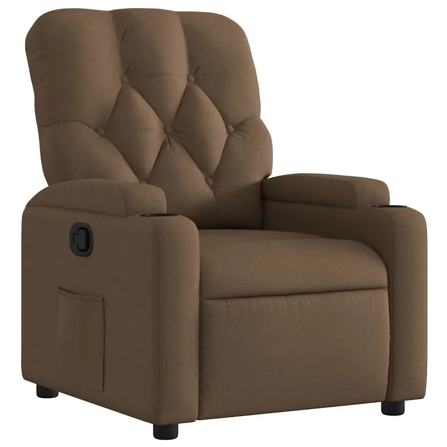 Fauteuil inclinable Marron Tissu - 2