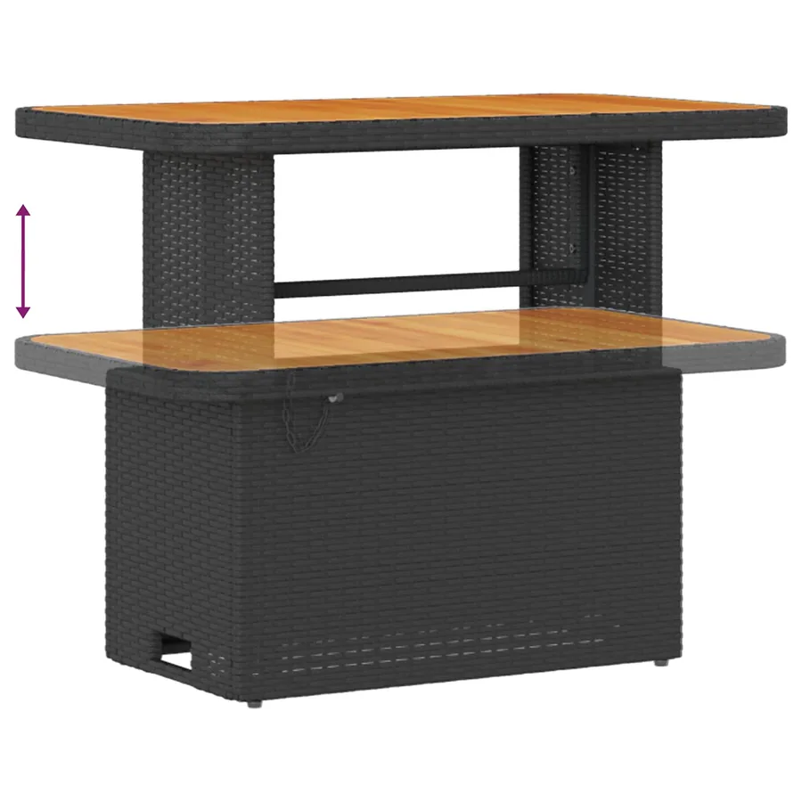 Ensemble de canapé de jardin 10 pcs Noir Poly rotin - 9