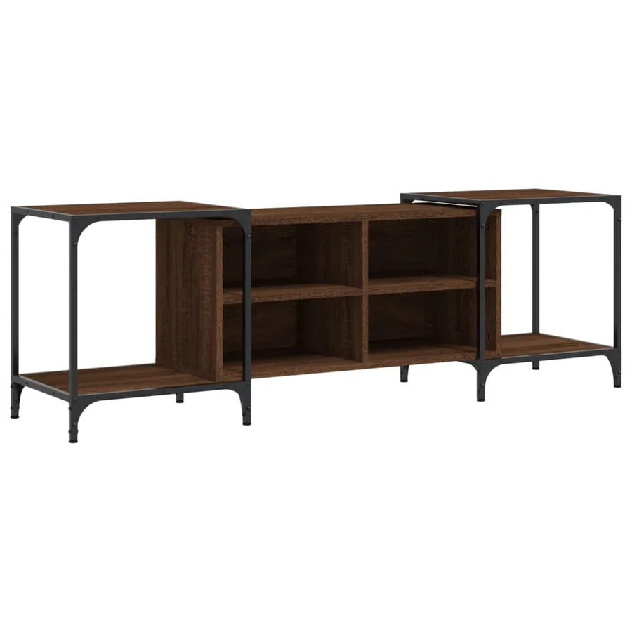 Meuble TV chêne marron 153x37x50 cm bois d'ingénierie - 2