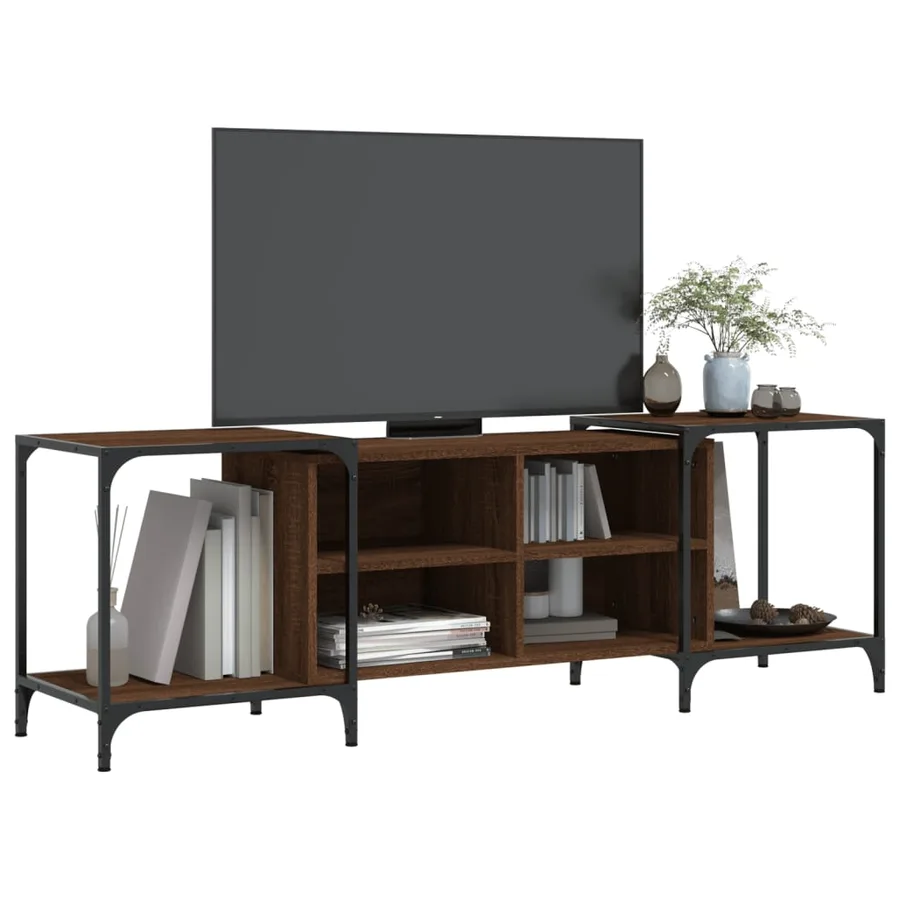 Meuble TV chêne marron 153x37x50 cm bois d'ingénierie - 3