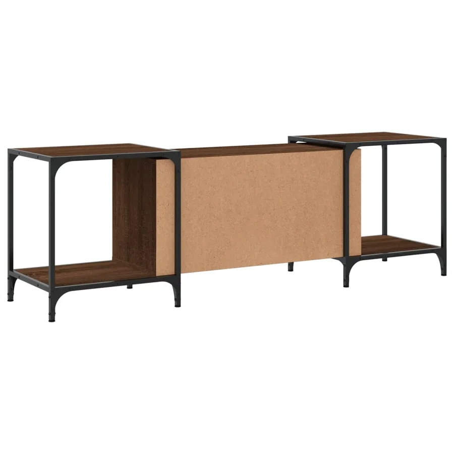 Meuble TV chêne marron 153x37x50 cm bois d'ingénierie - 6