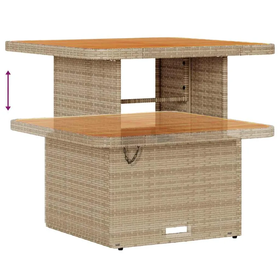 Ensemble de canapé de jardin 8 pcs Beige Poly rotin - 8