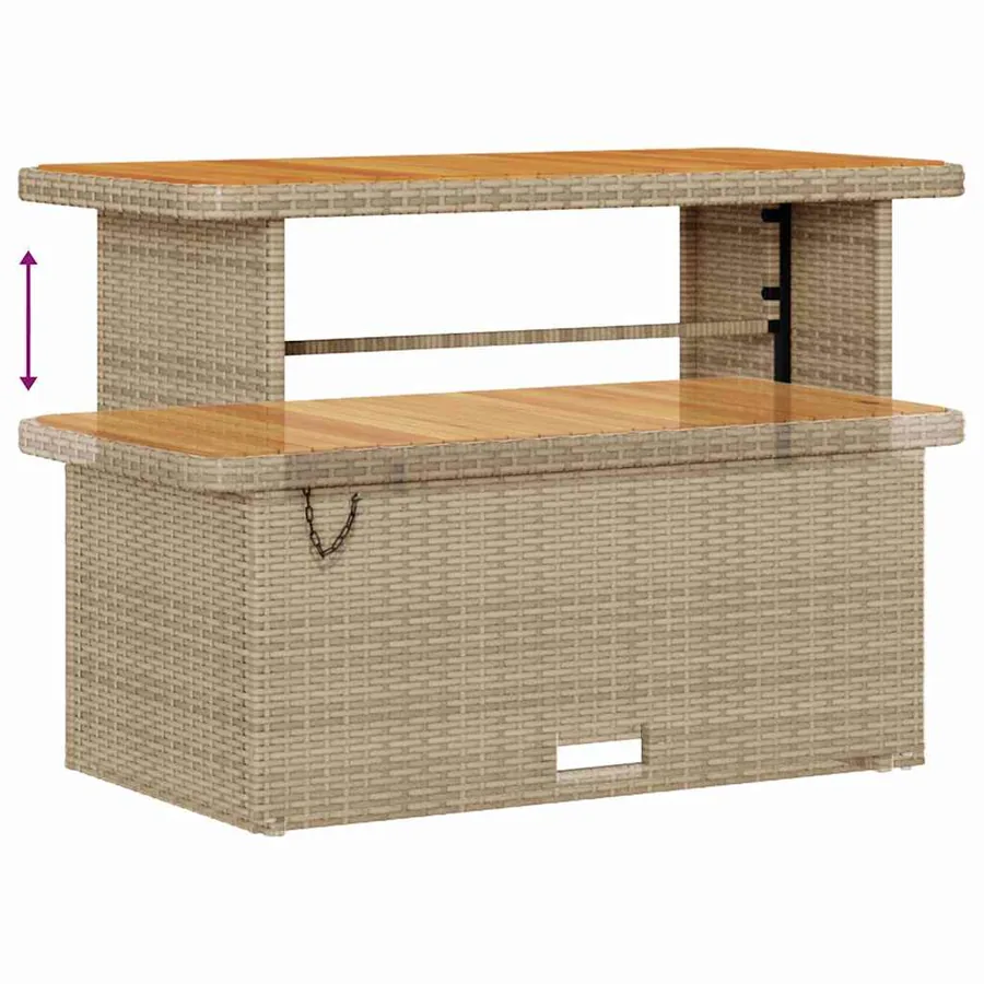 Ensemble de canapé de jardin 13 pcs Beige Poly rotin - 8