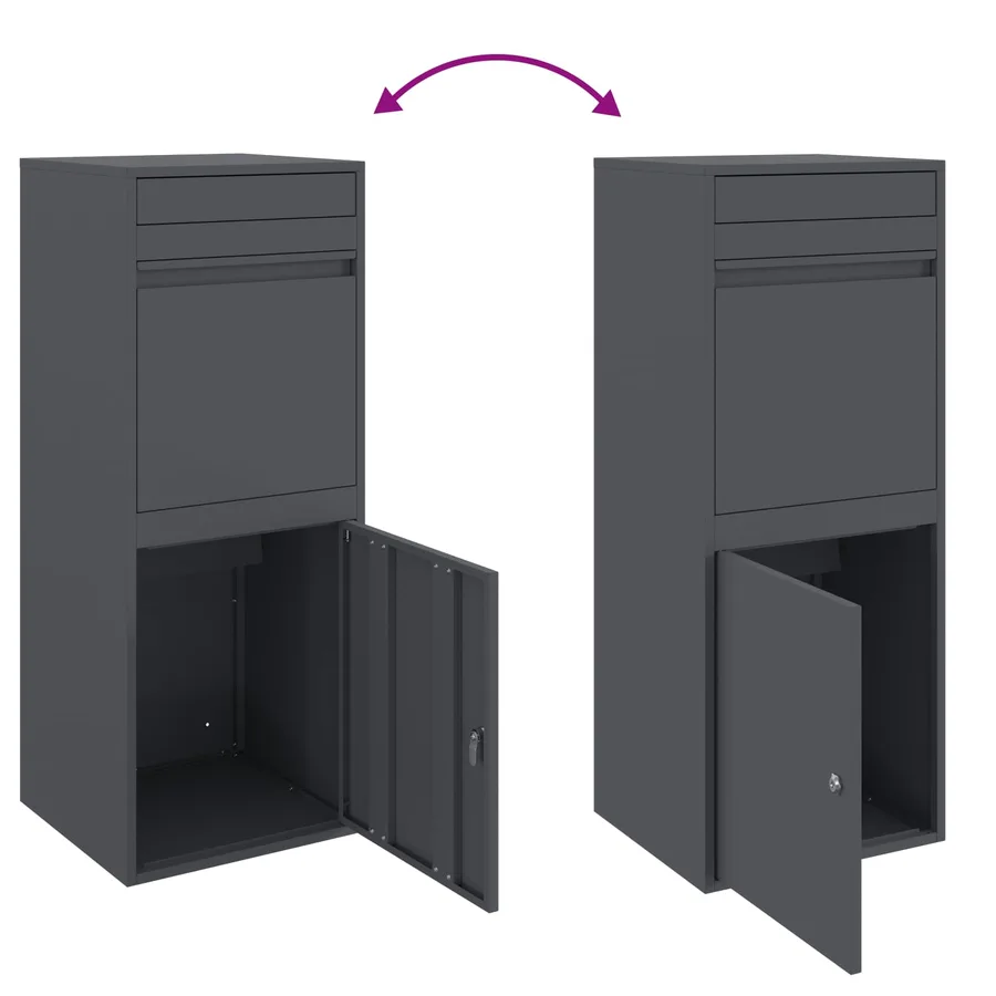 Boîte de dépôt de colis Anthracite 47,5 x 38 x 59 cm Acier - 9