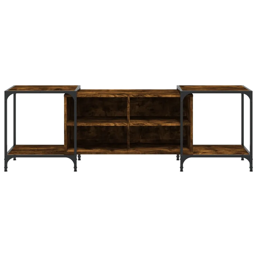 Meuble TV chêne fumé 153x37x50 cm bois d'ingénierie - 4
