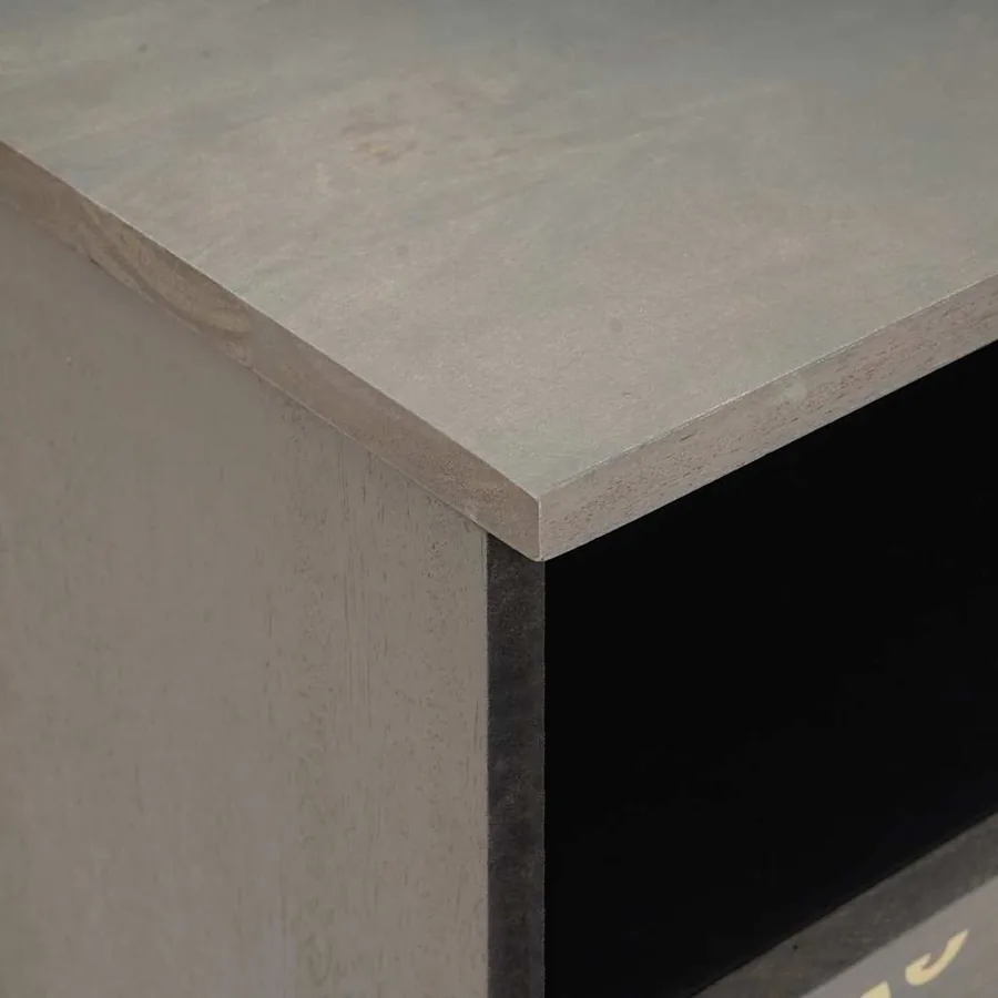 Cabinet de chevet avec tiroir 2 pcs Gris 40 x 33 x 46 cm - 7