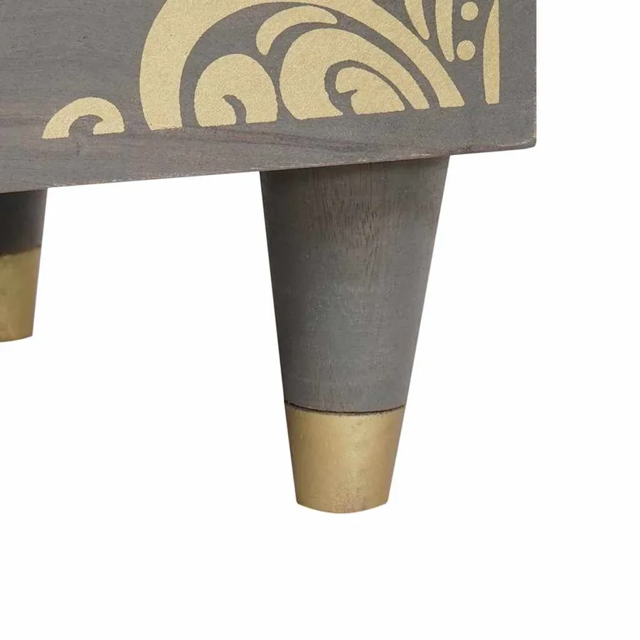 Cabinet de chevet avec tiroir 2 pcs Gris 40 x 33 x 46 cm - 9