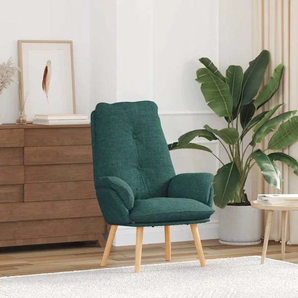 fauteuil Vert foncé 69 x 74 x 93 cm Tissu et Contreplaqué