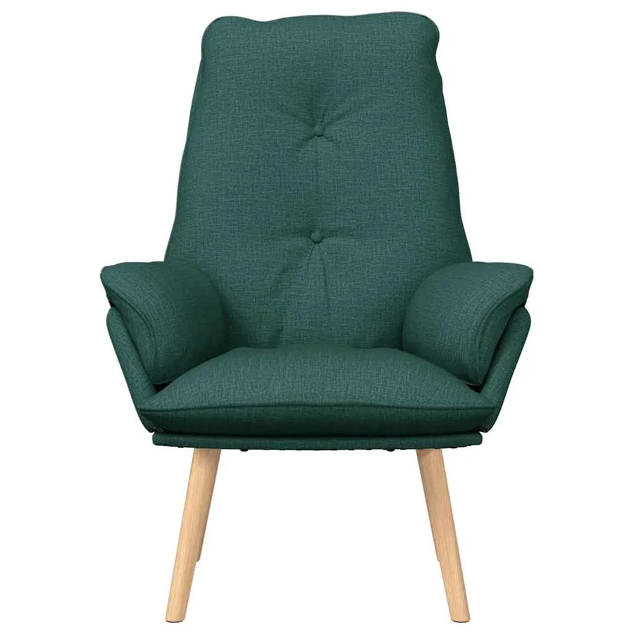 fauteuil Vert foncé 69 x 74 x 93 cm Tissu et Contreplaqué - 4