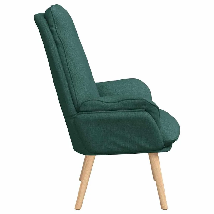 fauteuil Vert foncé 69 x 74 x 93 cm Tissu et Contreplaqué - 5