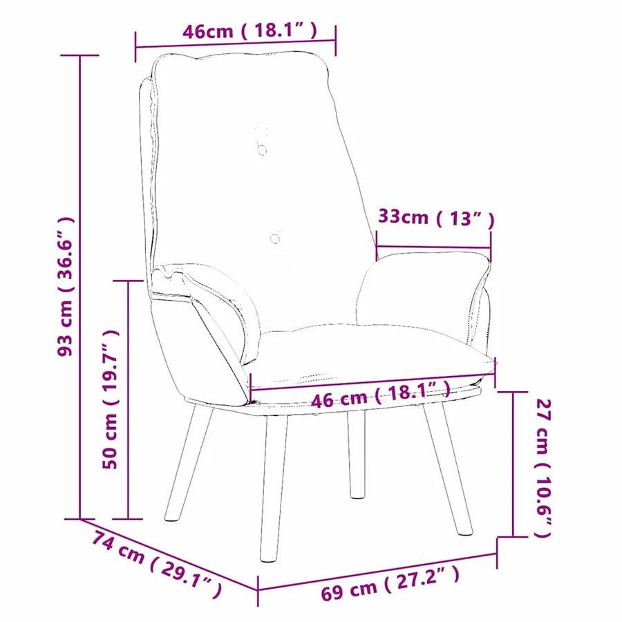 fauteuil Vert foncé 69 x 74 x 93 cm Tissu et Contreplaqué - 9
