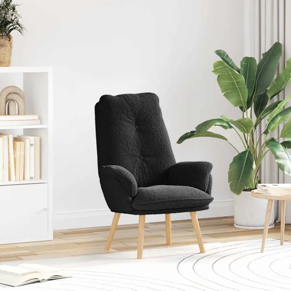 fauteuil Noir 69 x 74 x 93 cm Tissu Sherpa