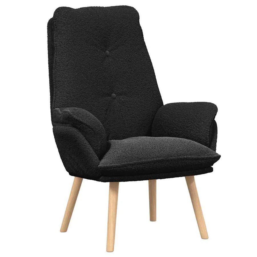 fauteuil Noir 69 x 74 x 93 cm Tissu Sherpa - 2