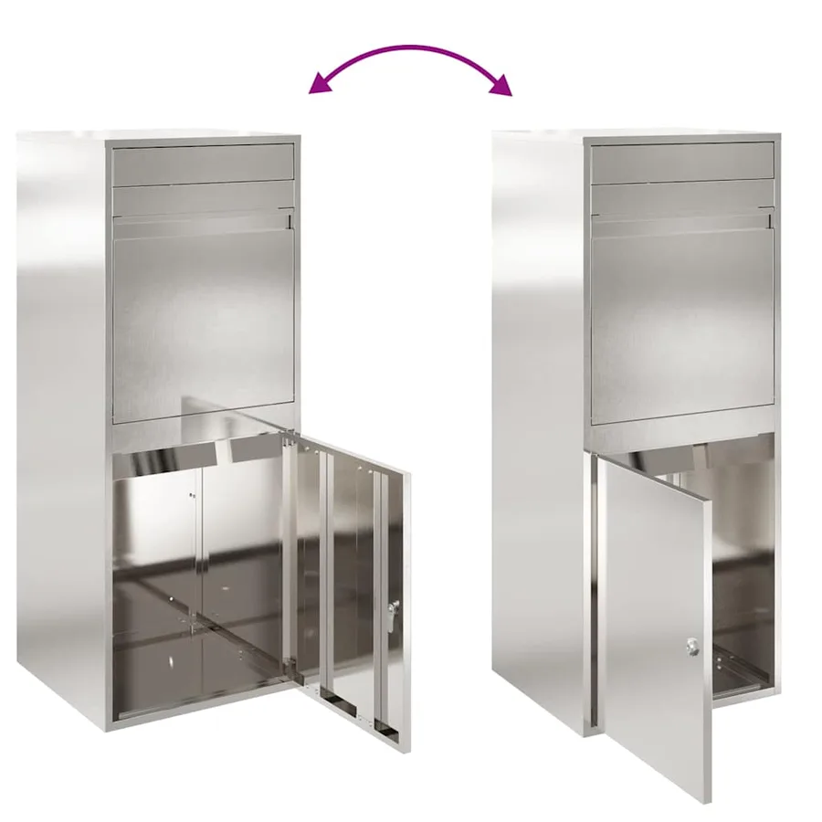 Boîte de dépôt de colis avec stockage Argenté 47,5 x 38 x 59 cm - 9