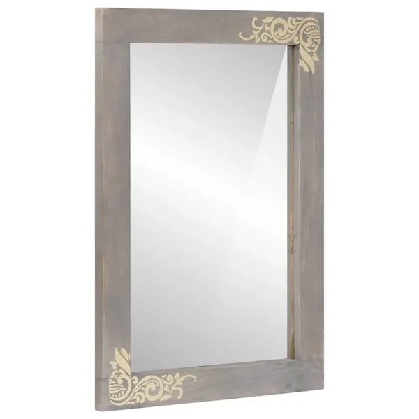 Miroir de salle de bain avec miroir Gris 70 x 50 x 2,5 cm