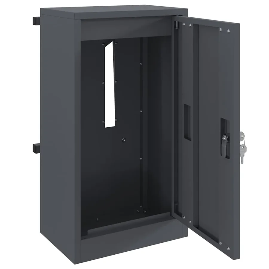 boîte aux lettres avec porte Anthracite 30 x 20 x 55 cm Acier - 4
