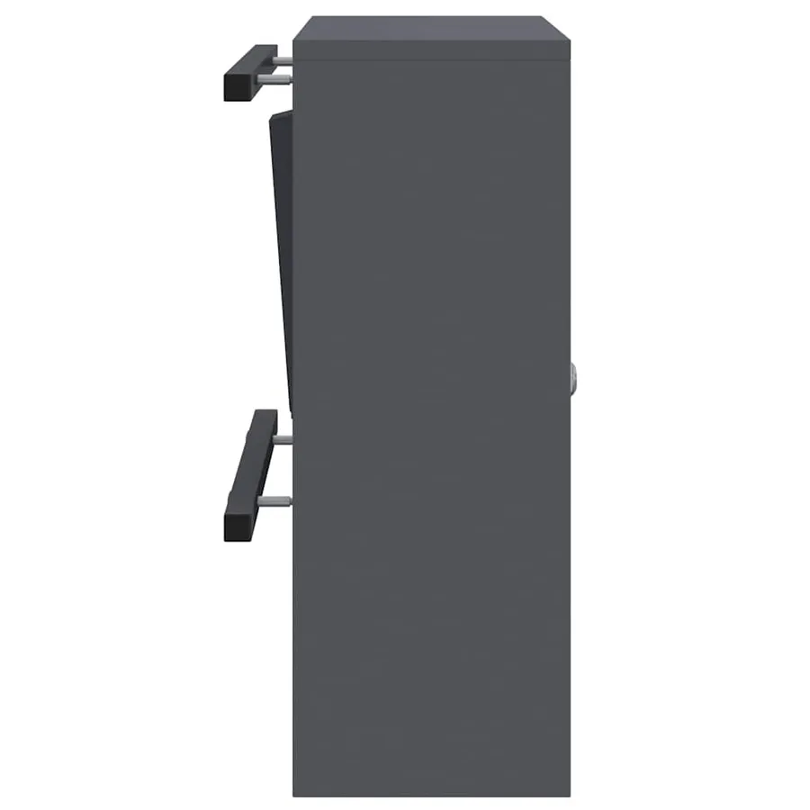 boîte aux lettres avec porte Anthracite 30 x 20 x 55 cm Acier - 6
