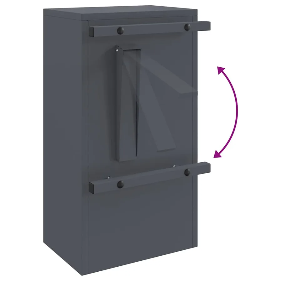 boîte aux lettres avec porte Anthracite 30 x 20 x 55 cm Acier - 9