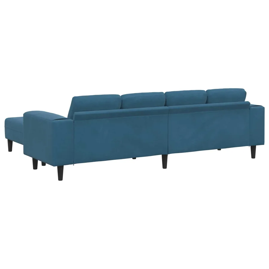 Canapé de salon 3 pcs Bleu 250 x 188 x 76 cm - 6