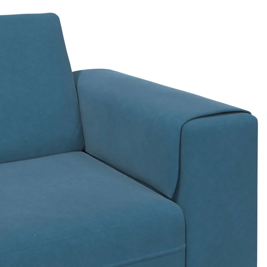 Canapé de salon 3 pcs Bleu 250 x 188 x 76 cm - 7