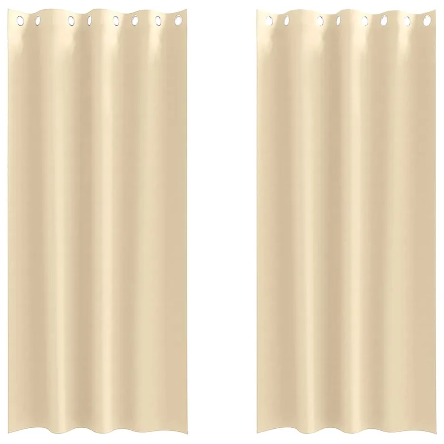 Rideaux occultants avec anneaux 2 pcs Crème 260 x 140 cm - 2