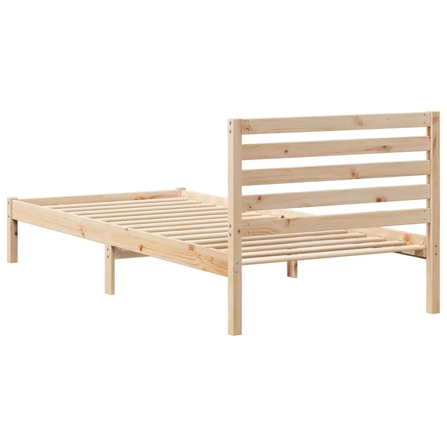 Cadre de lit avec tête de lit Marron 100 x 210 cm Pin massif - 7